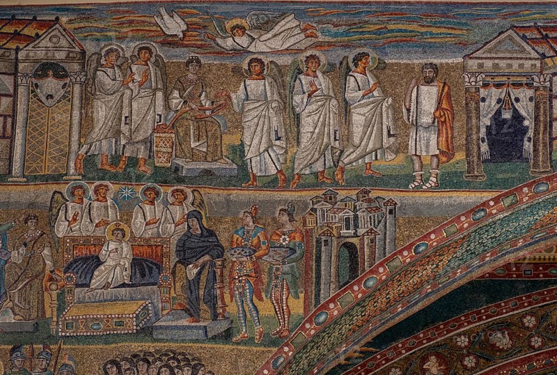 Rome, Roma, Santa Maria Maggiore, Early Christian mosaics on the triumphal arch, 4th-5th century