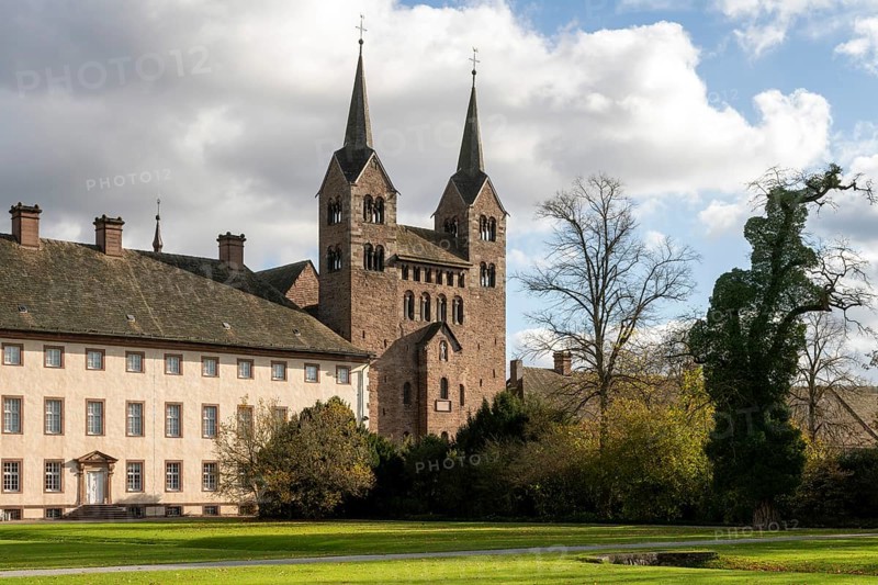 Höxter, Corvey Benedictine monastery, monastery building and westwork of the monastery church