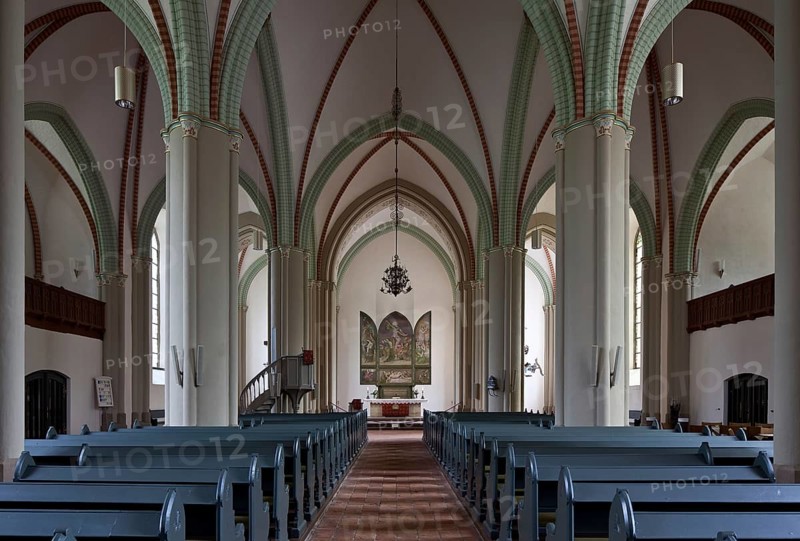 Clausthal-Zellerfeld Church of St Salvatoris. Interior. Built 1675-83 by Erich Hans Ernst Interior rebuilt in neo-Gothic style in the mid-19th century by Conrad Wilhelm Hase, St., Sankt, Saint