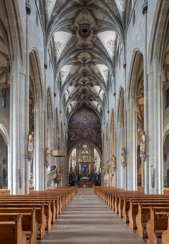 Überlingen, parish church of St Nicholas, view to the east