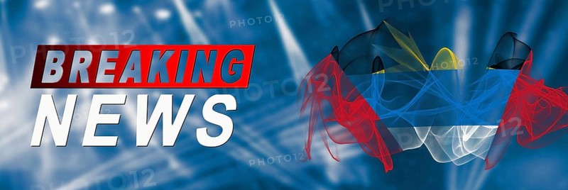 Antigua and Barbuda Breaking News, Smoke Flag Background