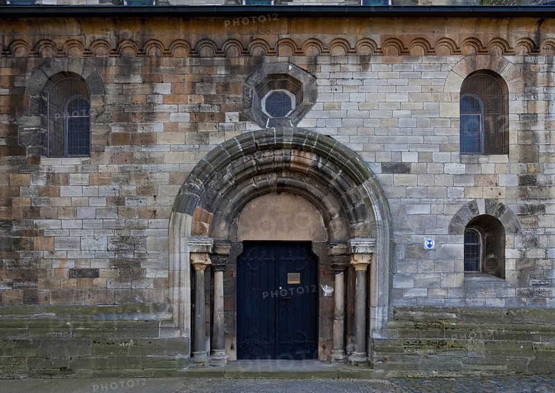 Hecklingen Salzlandkreis Benedictine monastery church 74652 built ca 1175-1225 main portal on the northern aisle