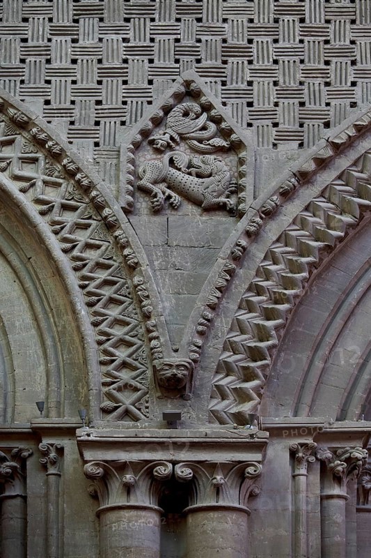 Consecrated in 1077, nave north arcades, figurative relief of a lion and an eagle, St., Sankt, Saint