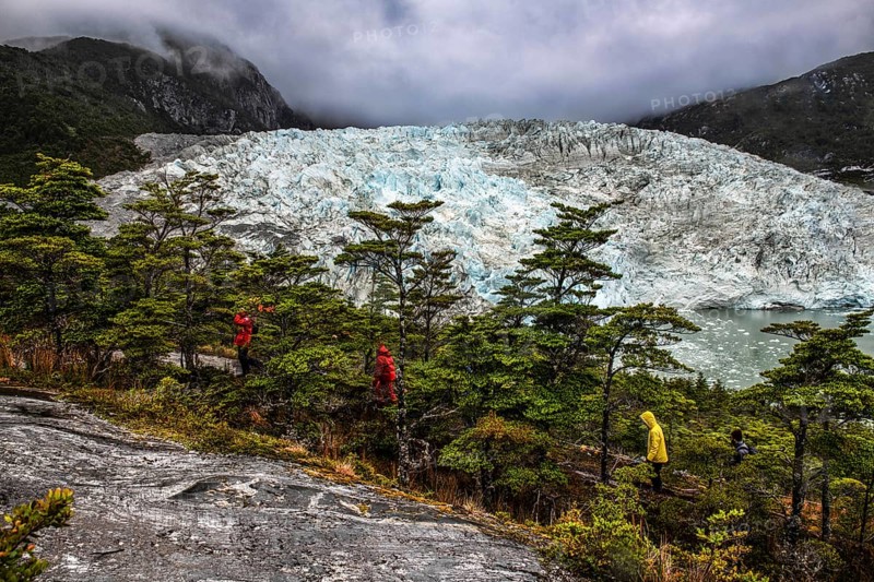 Excursion, trekking tour to the Pia Glacier, Cordillera Darwin, north-east foothills of the Beagle Channel, Tierra del Fuego, Tierra del Fuego, Patagonia, Chile, South America