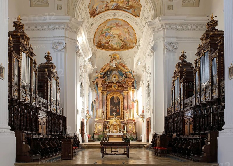 Choir organs by Johann Nepumuk Holzhey, view to the altar, St., Sankt, Saint