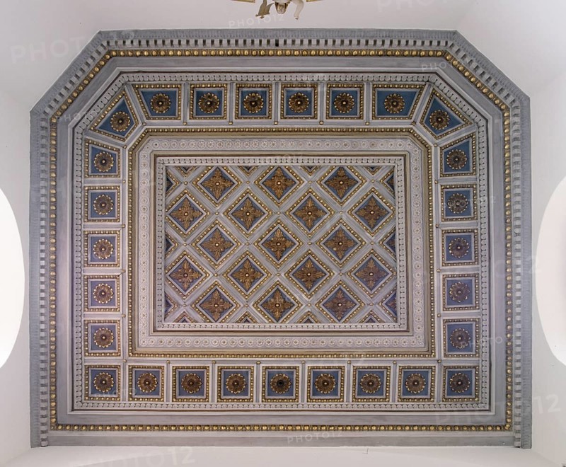 Parish church of St Regina, coffered ceiling in the choir, St, Saint, Saint