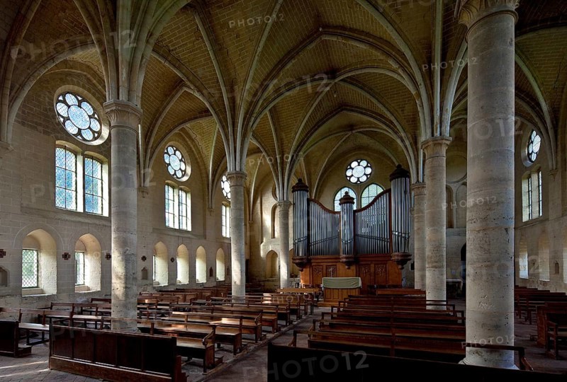 Cistercian abbey mid-13th century, Former infirmary, today chapel, interior facing north-west, St., Sankt, Saint