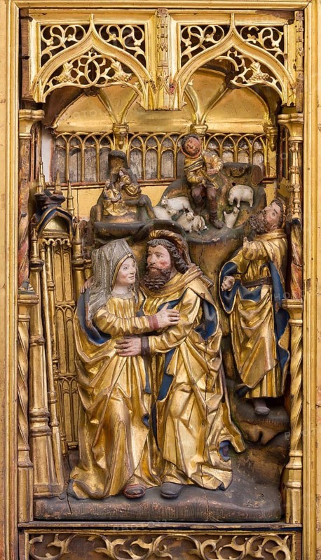 St Thomas Altar, left wing below, Encounter at the Golden Gate, St, Saint, Saint