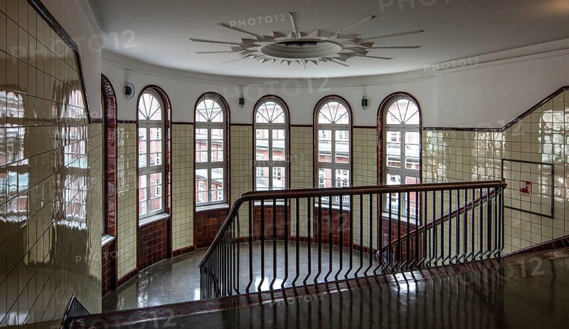 Hamburg Kontorhaus CHILEHAUS, built 1922-24 by Fritz Höger, staircase on the top floor