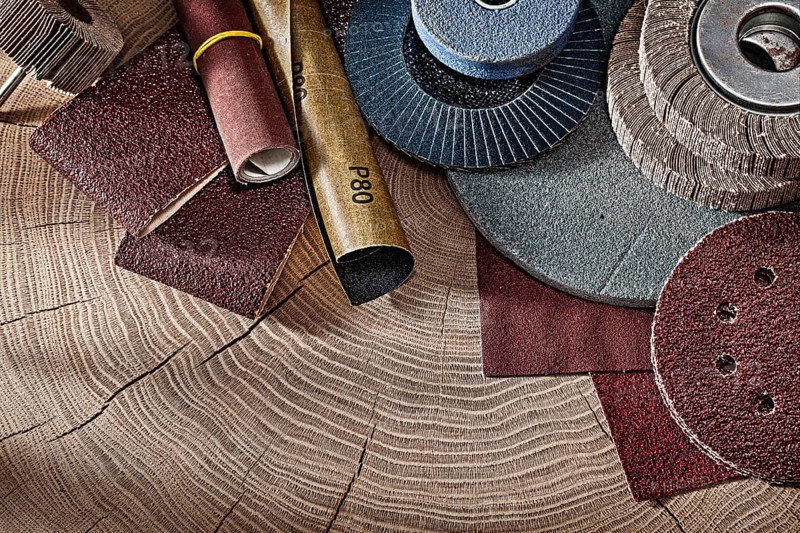 Abrasive Tapes Sheets And Wheels On Wood