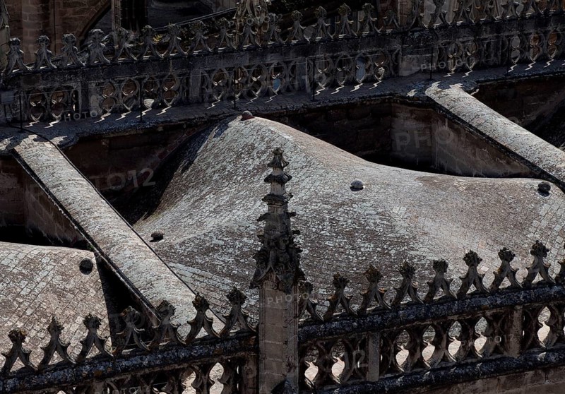 Seville, Cathedral. Roofscape, St., Saint, Saint