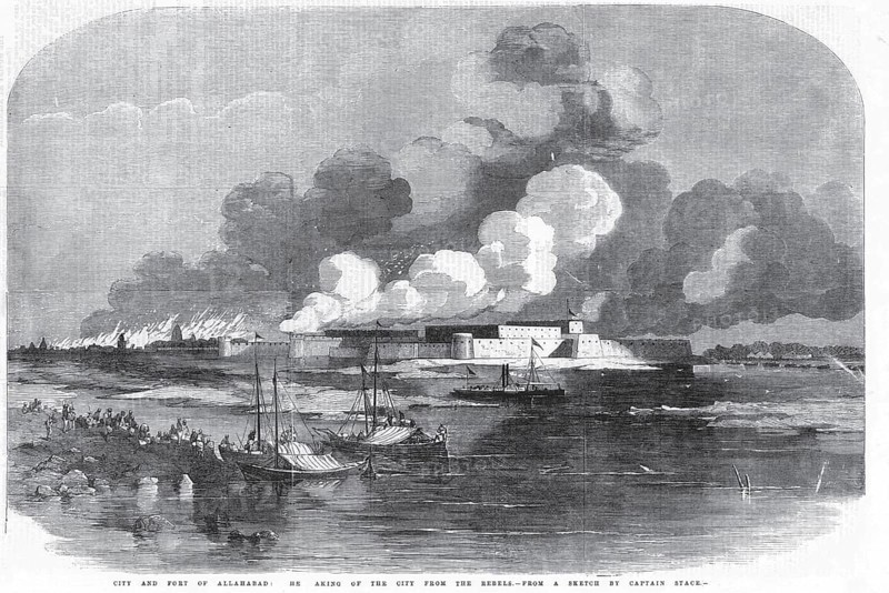 Military and mutiny, city and fort of Allahabad, Uttar Pradesh, India, Asia