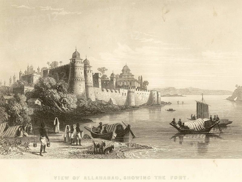 View of Allahabad, showing the fort, Uttar Pradesh, India, Asia