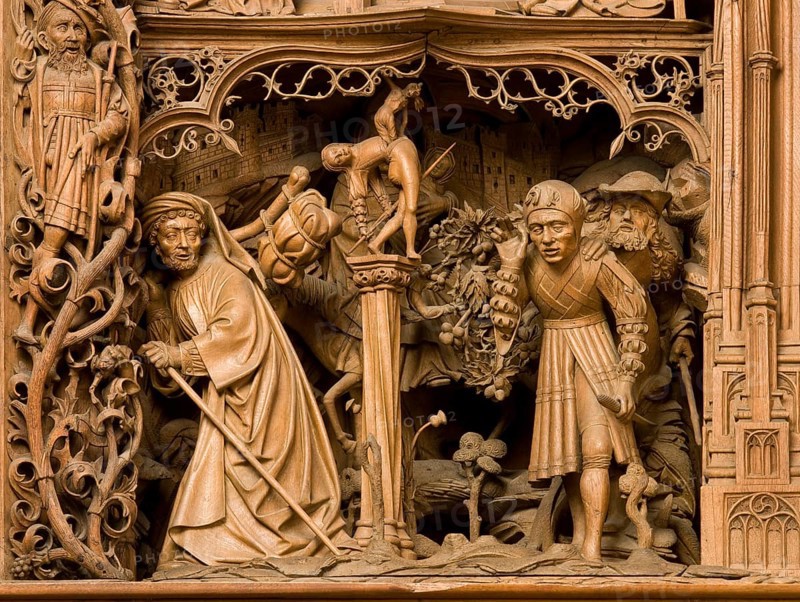 Seven Sorrows Altarpiece, Henrik Douvermann (1518-1521/22), Flight into Egypt, St., St., Saint