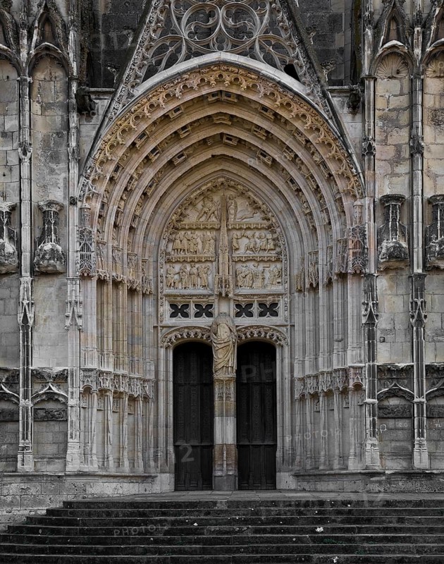Bourges, Cathedral. Northern west portal, St., Saint, Saint