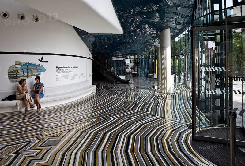 Kunsthaus, vestibule with floor design by J. Lambie