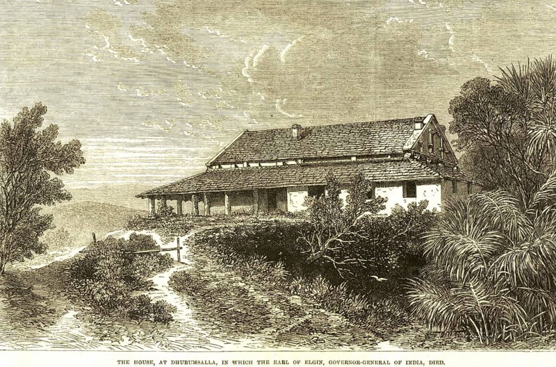The house, at Dhurumsalla, in which the Earl of Elgin, governor general of India died