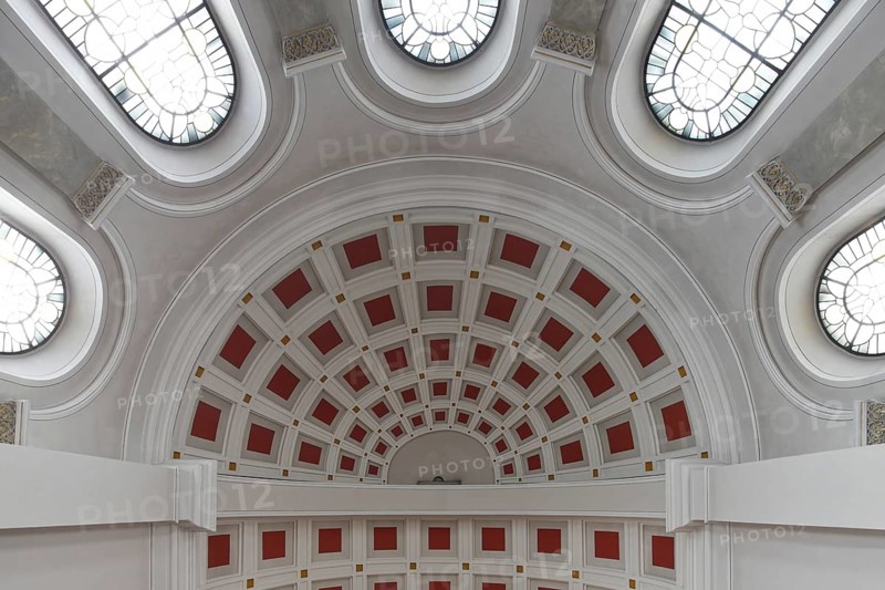 Built in 1830 by Georg Moller, rebuilt 1949-1953, vaulted cap in the choir apse, St., Sankt, Saint