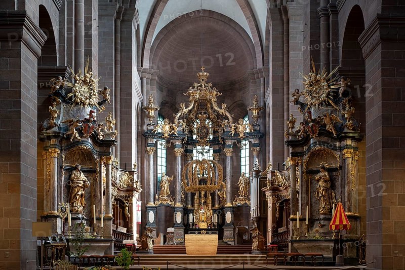 Worms, St Peter's Cathedral, east choir with altar by Balthasar Neumann and side altars by Johann Peter Jäger 1749-1751