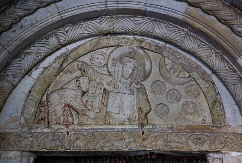 Collegiate church, west portal, tympanum, St., Sankt, Saint