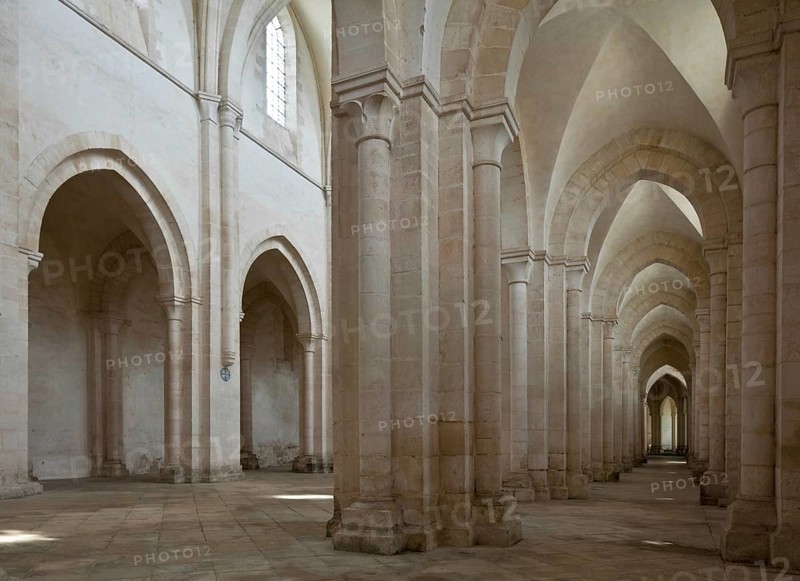 Pontigny Abbey Church interior view to the east 1145-1206 built, St., Saint, Saint