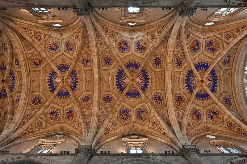 Italy Como Cathedral Vault of the nave from 1608, St., Saint, Saint