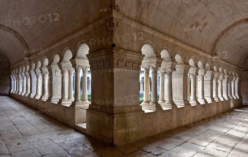Cistercian monastery founded in 1148, cloister inside, north wing, east wing on the left