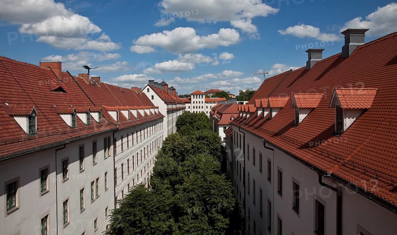 Hall S Francke Foundations 55468, Lindenhof seen from the main building to the east