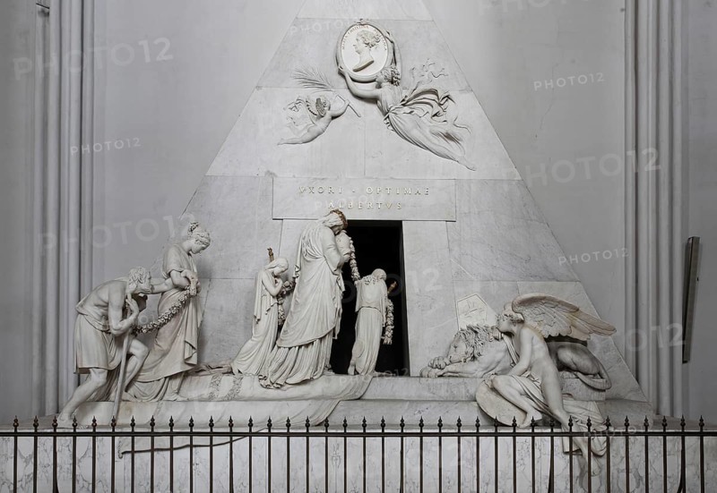 Marble funeral monument for Archduchess Marie Christine, Christinendenkmal, 1801-1805 by Antonio Canova, funeral procession, farewell, burial, St., Sankt, Saint