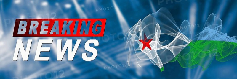 Djibouti Breaking News, Smoke Flag Background