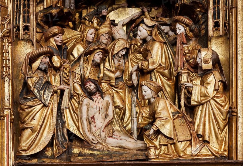 Altar with miraculous image from Mariawald Monastery, Descent from the Cross, St., Saint, Saint