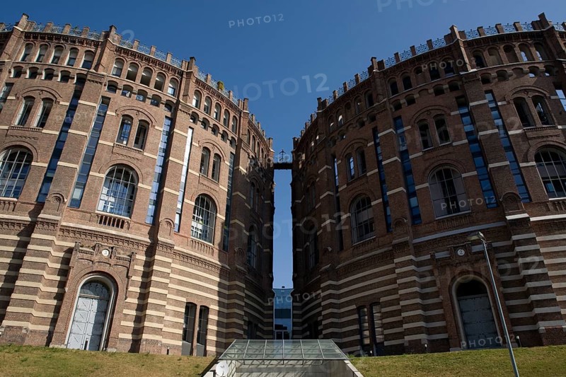 Gasometers C and D, 1898, remodelled by Wilhelm Holzbauer in 2001