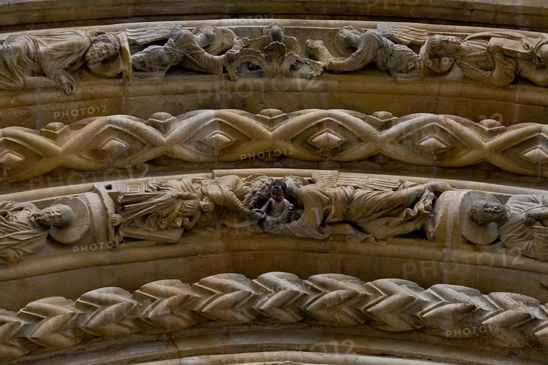 Freiberg/Saxony Cathedral Golden Gate 1225-30 Archivolten, St., St., Saint