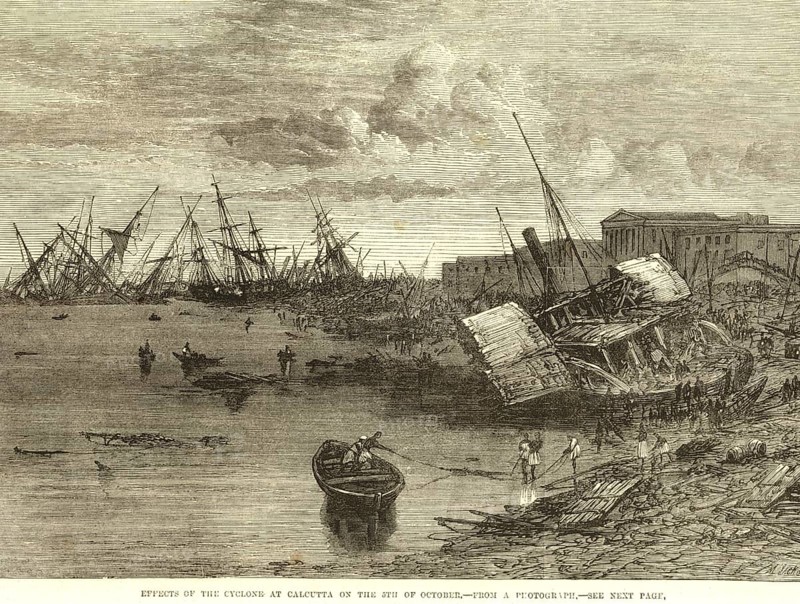 Effects of the cyclone on Calcutta Kolkata, West Bengal, India, Asia
