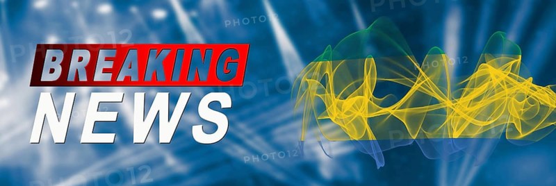 Gabon Breaking News, Smoke Flag Background