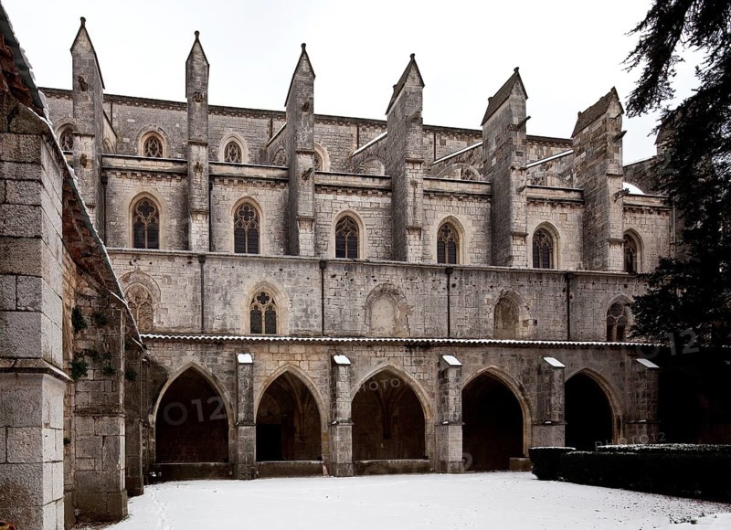 Frankr Saint-Maximin-la-Sainte-Baume Basilica Sainte-Madelaine 60152 North side of the nave seen from the cloister courtyard
