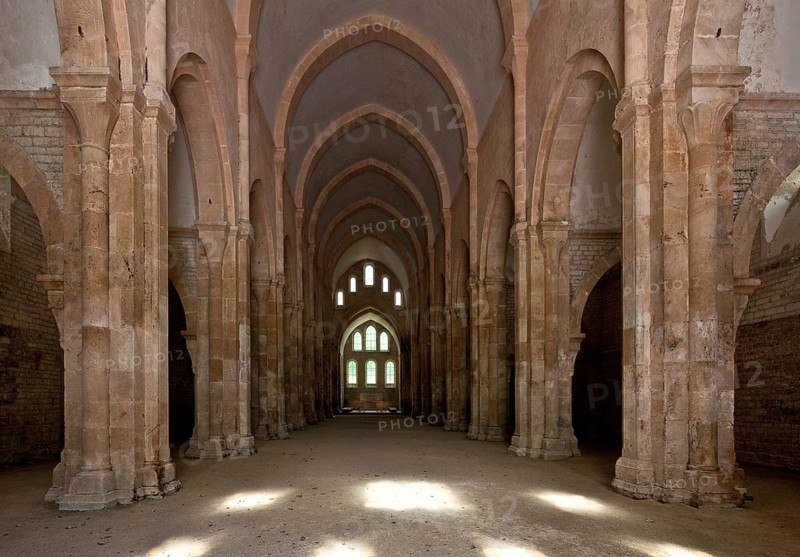 Fontenay Abbey Church Interior to the altar, St, Saint, Saint