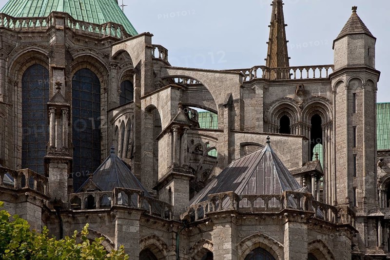 1195-1260 Main construction period, partial view from the east, view of the buttress on the north side of the choir, St., Sankt, Saint