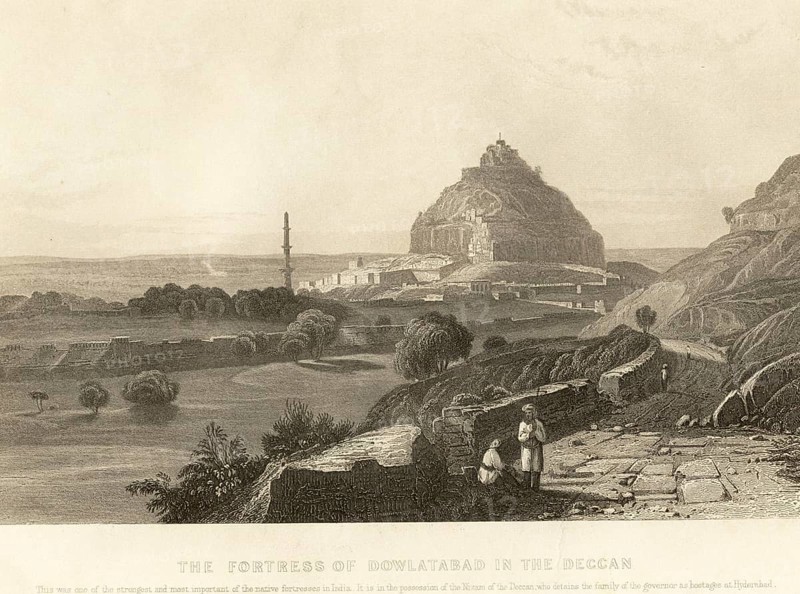 The fortress of Daulatabad in the deccan in the possession of the nizam, Maharashtra, India, Asia