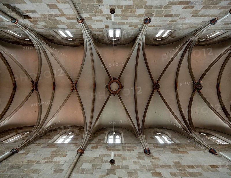 Esslingen am Neckar, Church of Our Lady, view into the vault