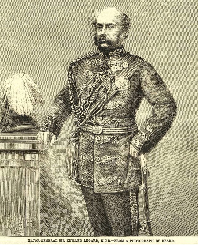 Lithographic portraits Major General Sir Edward Lugard. K.C.B., India NO MR