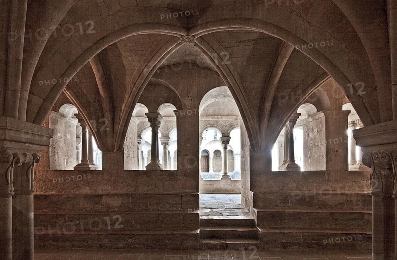 Cistercian monastery founded in 1148, cloister, chapter house View of the cloister