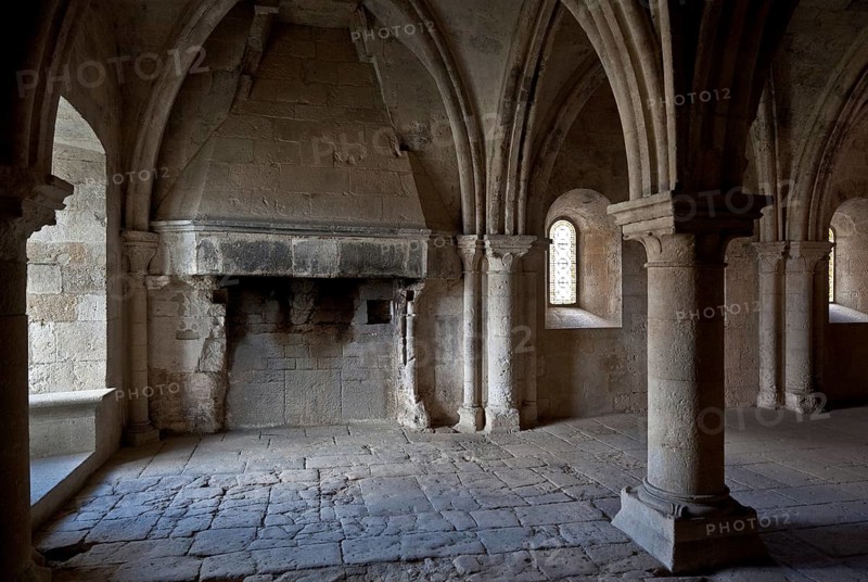 Cistercian monastery founded in 1144, church built 1175-1220, monks' hall or warming room also used as scriptorium, partial view to the east, St., Sankt, Saint
