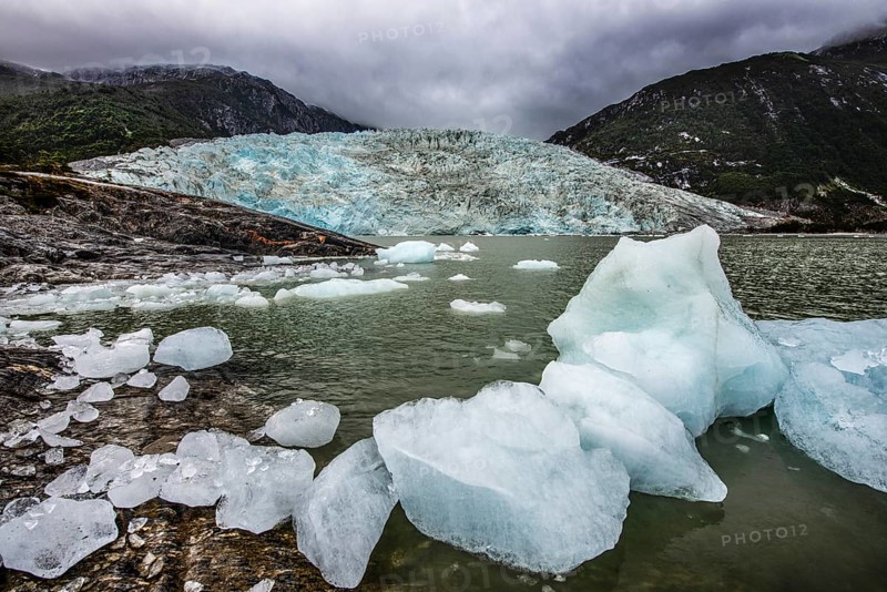 Pia Glacier, Cordillera Darwin, Northeast Extension of the Beagle Channel, Chilean Arctic, Tierra del Fuego, Tierra del Fuego, Patagonia, Chile, South America