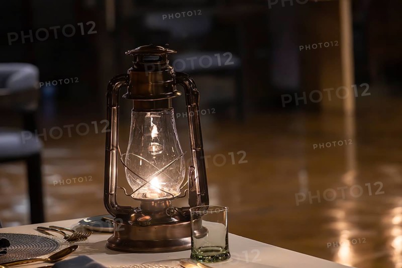 Petroleum lamp, Qwabi Private Game Reserve, Biosphere Reserve, Limpopo, South Africa, Africa