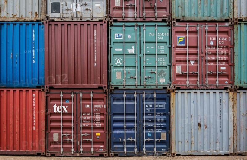 Porto Marghera near Venice, industrial harbour Container