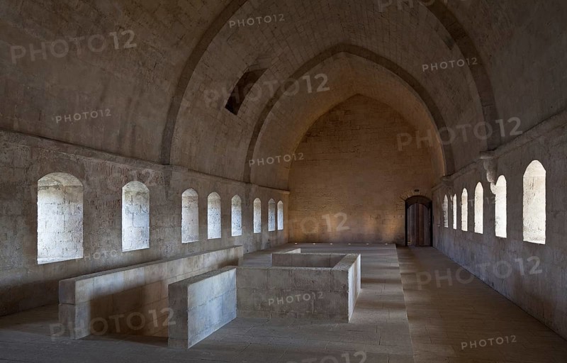 Cistercian monastery founded in 1144, church built 1175-1220, dormitory interior to the south, staircase to the cloister in front, St., Sankt, Saint