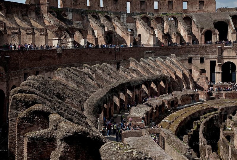 Brick masonry substructures for the spectator tiers, south-western section