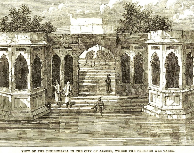 View of dhurumsala in the city of Ajmer, where the prisoner was taken, Rajasthan, India, Asia