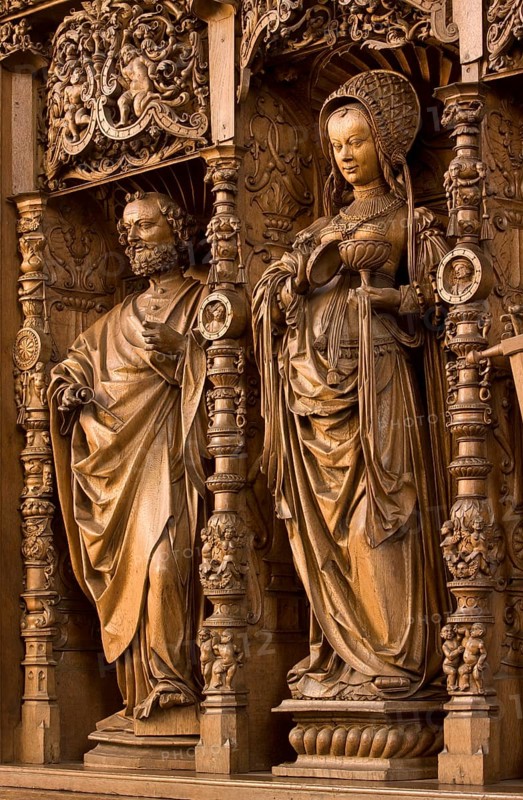 Trinity Altar, Arn van Tricht (1535), Mary Magdalene and Peter, St., Saint, Saint